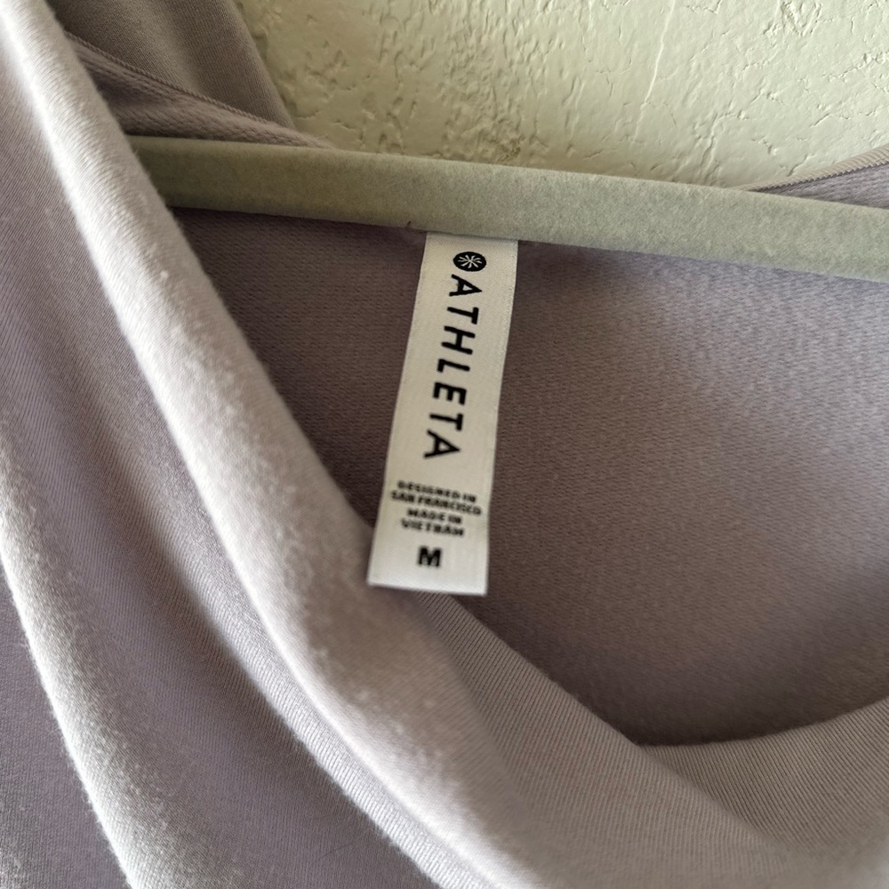 Athleta Purana Lilac Lavender Hoodie Wrap Hooded Sweatshirt Medium - Picture 7 of 10